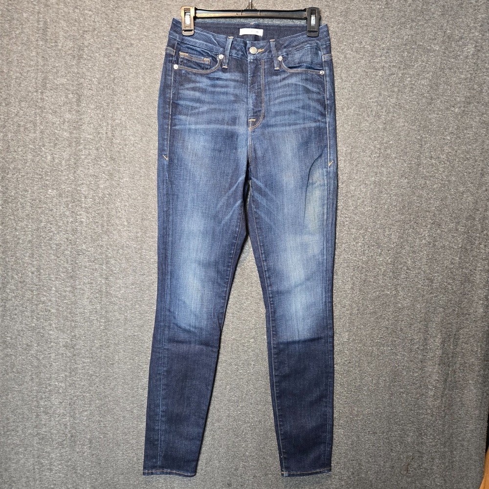 Good American Good Waist Skinny Jeans Stretch Dark Wash Women's Size 2 /26 x 31‎